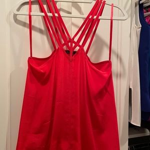 Beautiful silk red tank top
